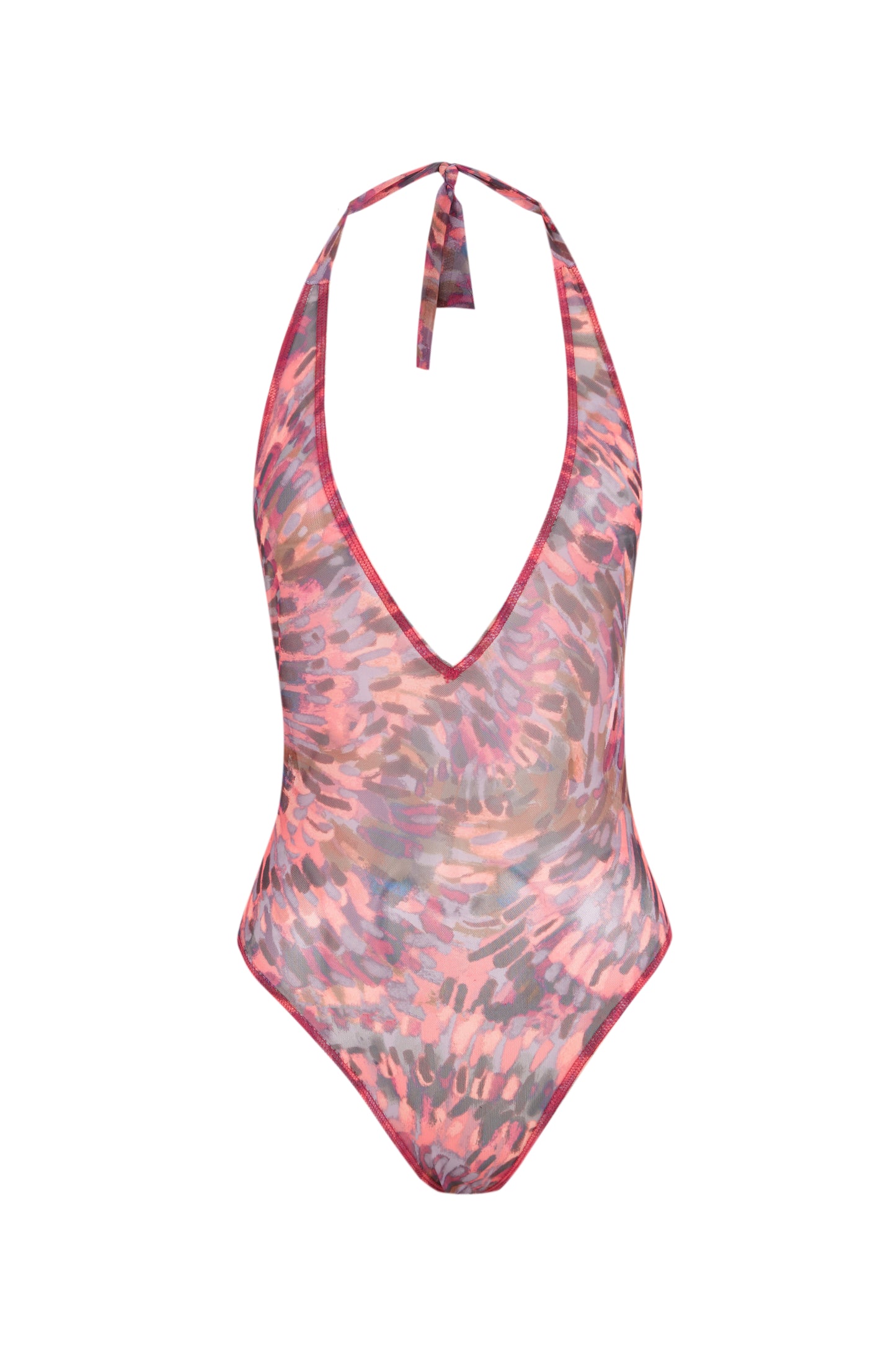 Fiore - Bañador Fucsia 2 en 1 con Body de Red Estampada - Guillermina Baeza