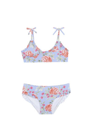 Bikini floral con volantes