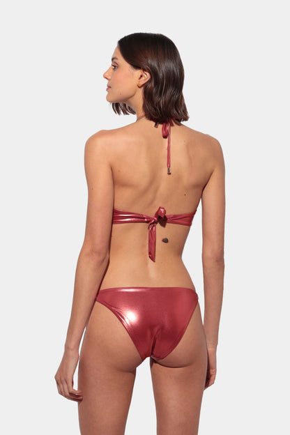 Incanto - Bikini Rosa Bandeau Metálico