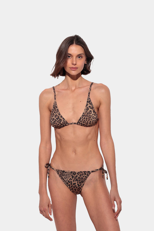 Bikini triángulo ajustable animal print